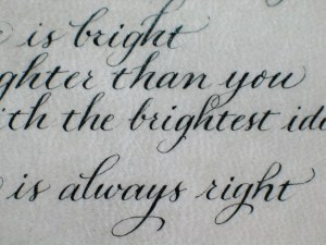 traditional pointed pen (Copperplate)- Renate Worthington
