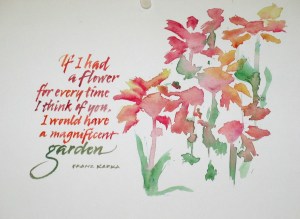 Brush letters & Flowers- Renate